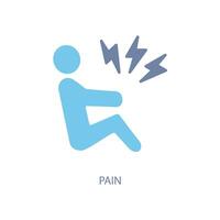 pain concept line icon. Simple element illustration. pain concept outline symbol design. vector