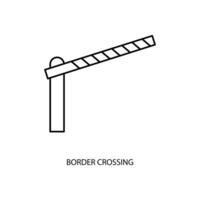 border crossing concept line icon. Simple element illustration. border crossing concept outline symbol design. vector