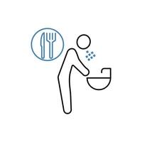 vomiting concept line icon. Simple element illustration. vomiting concept outline symbol design. vector