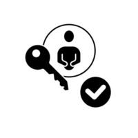 authentication concept line icon. Simple element illustration. authentication concept outline symbol design. vector