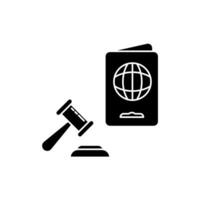 Immigration law concept line icon. Simple element illustration. Immigration law concept outline symbol design. vector
