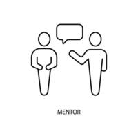 mentor concept line icon. Simple element illustration. mentor concept outline symbol design. vector