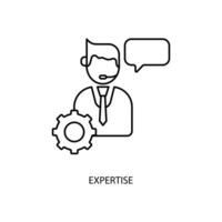 expertise concept line icon. Simple element illustration. expertise concept outline symbol design. vector