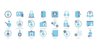 User account icons set. Set of editable stroke icons.Vector set of User account vector