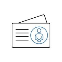 personal information concept line icon. Simple element illustration. personal information concept outline symbol design. vector