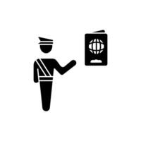 customs officer concept line icon. Simple element illustration. customs officer concept outline symbol design. vector