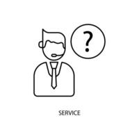 service concept line icon. Simple element illustration. service concept outline symbol design. vector