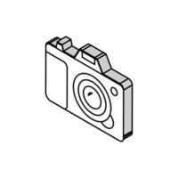 foto cámara dispositivo isométrica icono vector ilustración