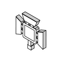 caja ligera fotografía equipo isométrica icono vector ilustración