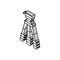 tripod for photo camera isometric icon vector illustration