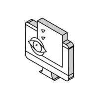 reading electronic document isometric icon vector illustration