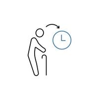 life expectancy concept line icon. Simple element illustration. life expectancy concept outline symbol design. vector