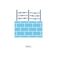 wall concept line icon. Simple element illustration. wall concept outline symbol design. vector
