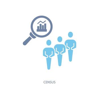 census concept line icon. Simple element illustration. census concept outline symbol design. vector