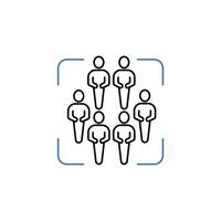 population control concept line icon. Simple element illustration. population control concept outline symbol design. vector