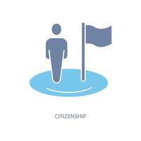 citizenship concept line icon. Simple element illustration. citizenship concept outline symbol design. vector