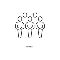 density concept line icon. Simple element illustration. density concept outline symbol design. vector