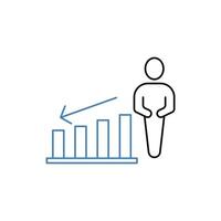 population decline concept line icon. Simple element illustration. population decline concept outline symbol design. vector