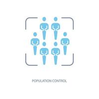 population control concept line icon. Simple element illustration. population control concept outline symbol design. vector