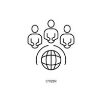 ciudadano concepto línea icono. sencillo elemento ilustración. ciudadano concepto contorno símbolo diseño. vector