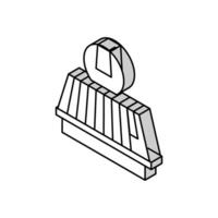 metal roof isometric icon vector illustration