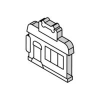 mascota tienda edificio isométrica icono vector ilustración