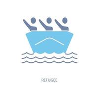 refugee concept line icon. Simple element illustration. refugee concept outline symbol design. vector