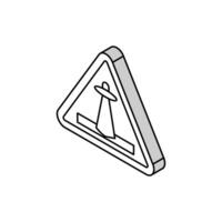 alien abduction warning isometric icon vector illustration