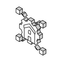 house working mortgage isometric icon vector illustration