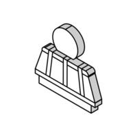 third stage of roof replacement isometric icon vector illustration