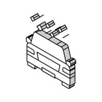 sealed cabin isometric icon vector illustration
