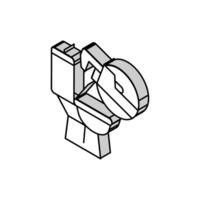 toilet repair isometric icon vector illustration