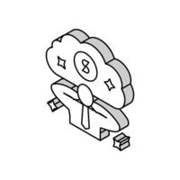 businessman relaxing wealth isometric icon vector illustration