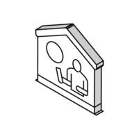 property inspection isometric icon vector illustration