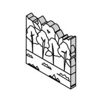 broadleaf forests isometric icon vector illustration