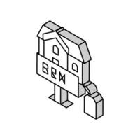 house rent isometric icon vector illustration