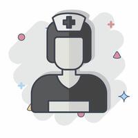 Icon Doctor. related to Medical symbol. comic style. simple design editable. simple illustration vector