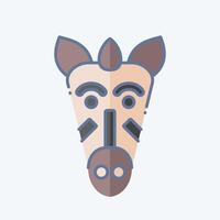 Icon Zebra. related to Kenya symbol. doodle style. simple design editable. simple illustration vector