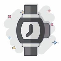 icono reloj de pulsera. relacionado a joyería símbolo. cómic estilo. sencillo diseño editable. sencillo ilustración vector