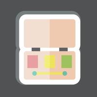 Sticker Eyeshadow Palette. related to Fashion symbol. simple design editable. simple illustration vector