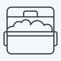 Icon Ice Bucket. related to Picnic symbol. line style. simple design editable. simple illustration vector