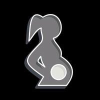 Icon Pregnant. related to Medical symbol. glossy style. simple design editable. simple illustration vector