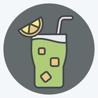 Icon Cocktail 3. related to Cocktails,Drink symbol. color mate style. simple design editable. simple illustration vector