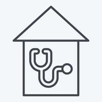 Icon Ambulatory. related to Medical symbol. line style. simple design editable. simple illustration vector