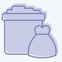 Icon Trash. related to Picnic symbol. two tone style. simple design editable. simple illustration vector