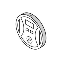 carbon monoxide detector isometric icon vector illustration
