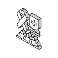 aids social problem isometric icon vector illustration