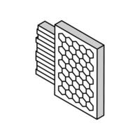 pure wax foundation beekeeping isometric icon vector illustration