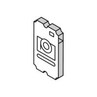 ticket cinema isometric icon vector illustration