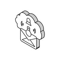 threat cyber security isometric icon vector illustration